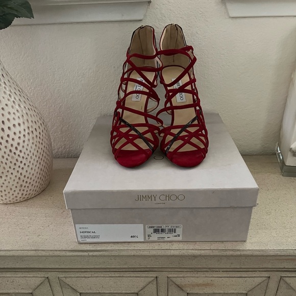 Jimmy Choo Fiscal Strappy Sandal sz 40 1/2 - Picture 2 of 8